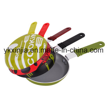 4PCS Aluminio antiadherente de seda de impresión de la pantalla Mini pan utensilios de cocina